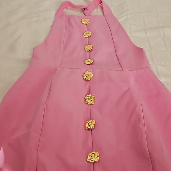 Sunfere Formal Party Open Back Mini Dress Pink Large - Picture 15 of 16